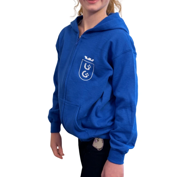 Bluza GILDAN Full Zip Sweatshirt Youth Royal – S (2).PNG