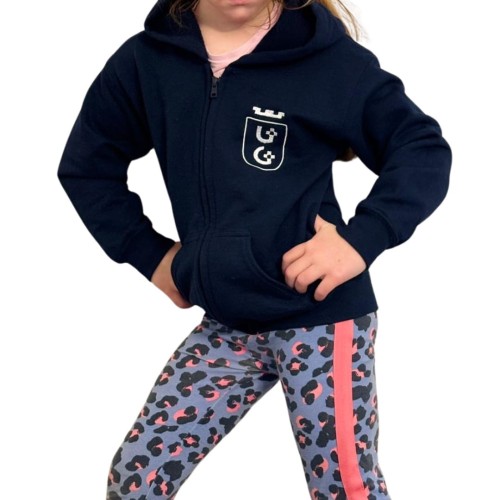 Bluza GILDAN Full Zip Sweatshirt Youth Navy - XS (1).png